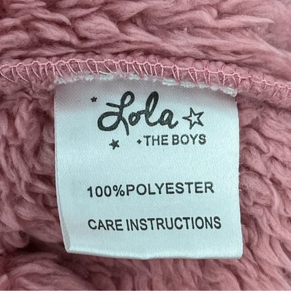 Lola and the Boys 8 Bright Smiley Patch Fuzzy 0135 pants pink girl Sherpa - Picture 11 of 13